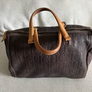 Carolina Herrera Brown Leather Bag Andy Model Large